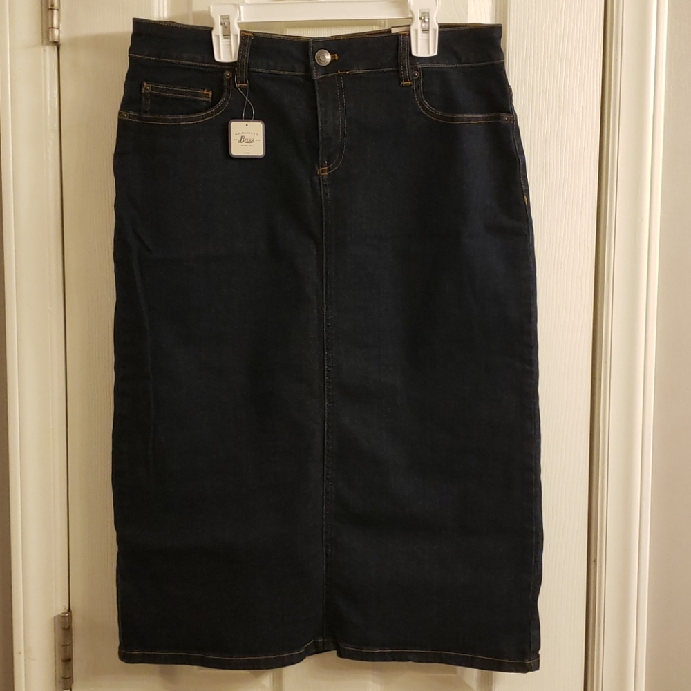 Bass Mid-calf Jean Skirt 8